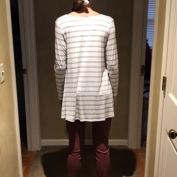 Grey beyond basic striped tunic - Picture 2 of 6